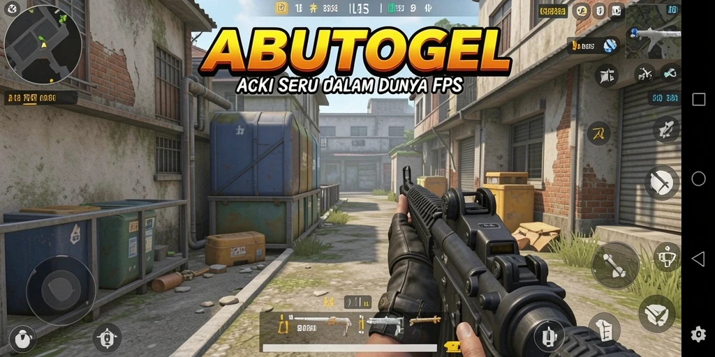 Tampilan menakjubkan dari pertempuran intens ABUTOGEL dalam gameplay FPS.