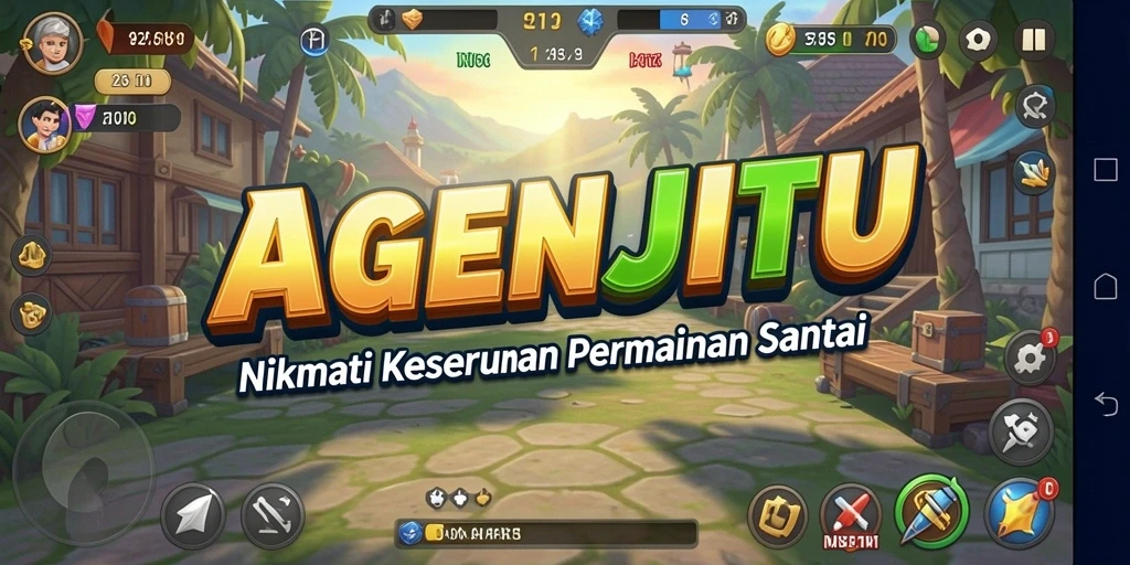 Tampilan gameplay AGENJITU yang menyenangkan dan santai.