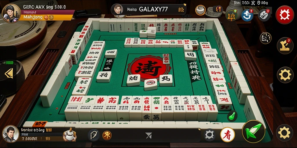 Screenshot gameplay GALAXY77 yang menarik dan penuh tantangan Mahjong.