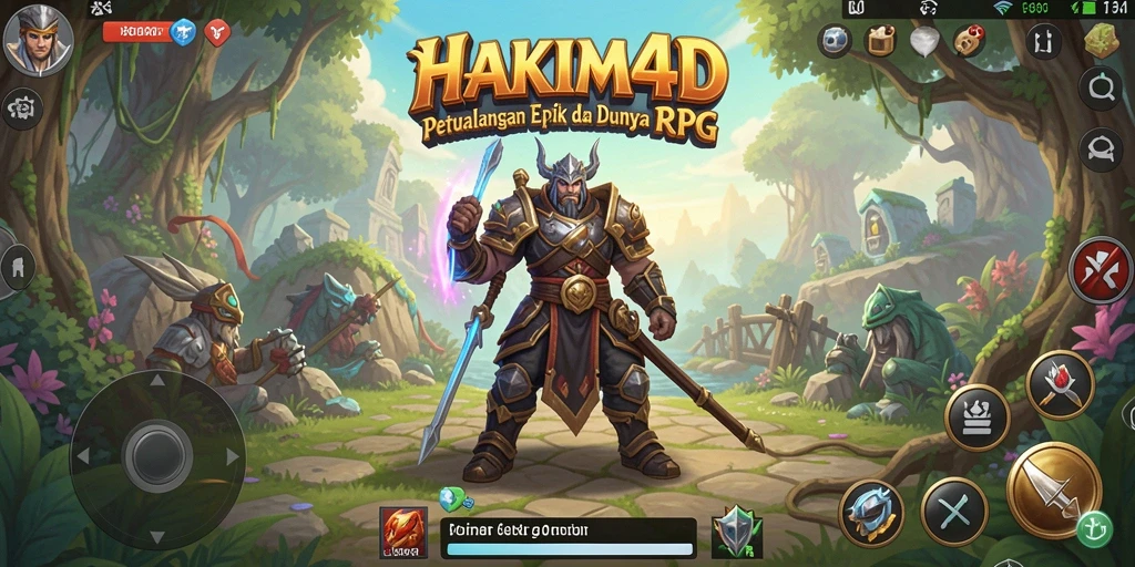 Screenshot HAKIM4D menampilkan aksi seru dalam pertempuran RPG.