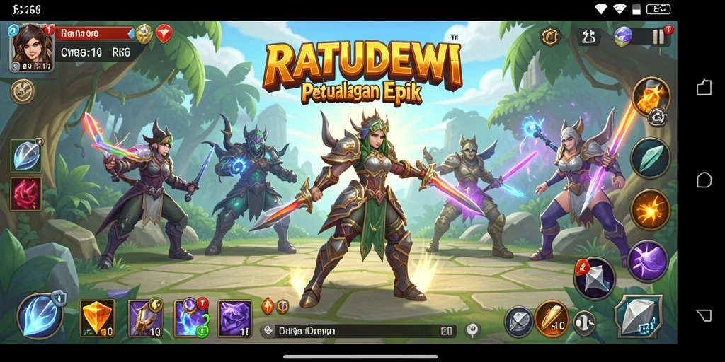 Tampilan menakjubkan dari gameplay RPG di RATUDEWI.