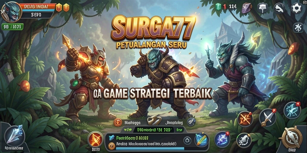 Gameplay menarik dengan strategi dan pertempuran di SURGA77.